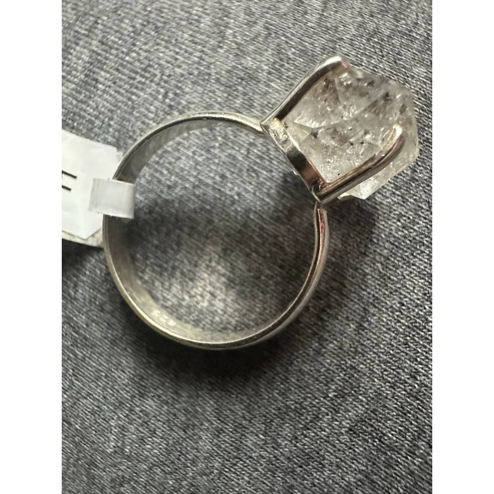 Big Herkimer Diamond Ring Sz 11 925 Sterling Silver Jewelry Mega Quartz Energy - Picture 3 of 11